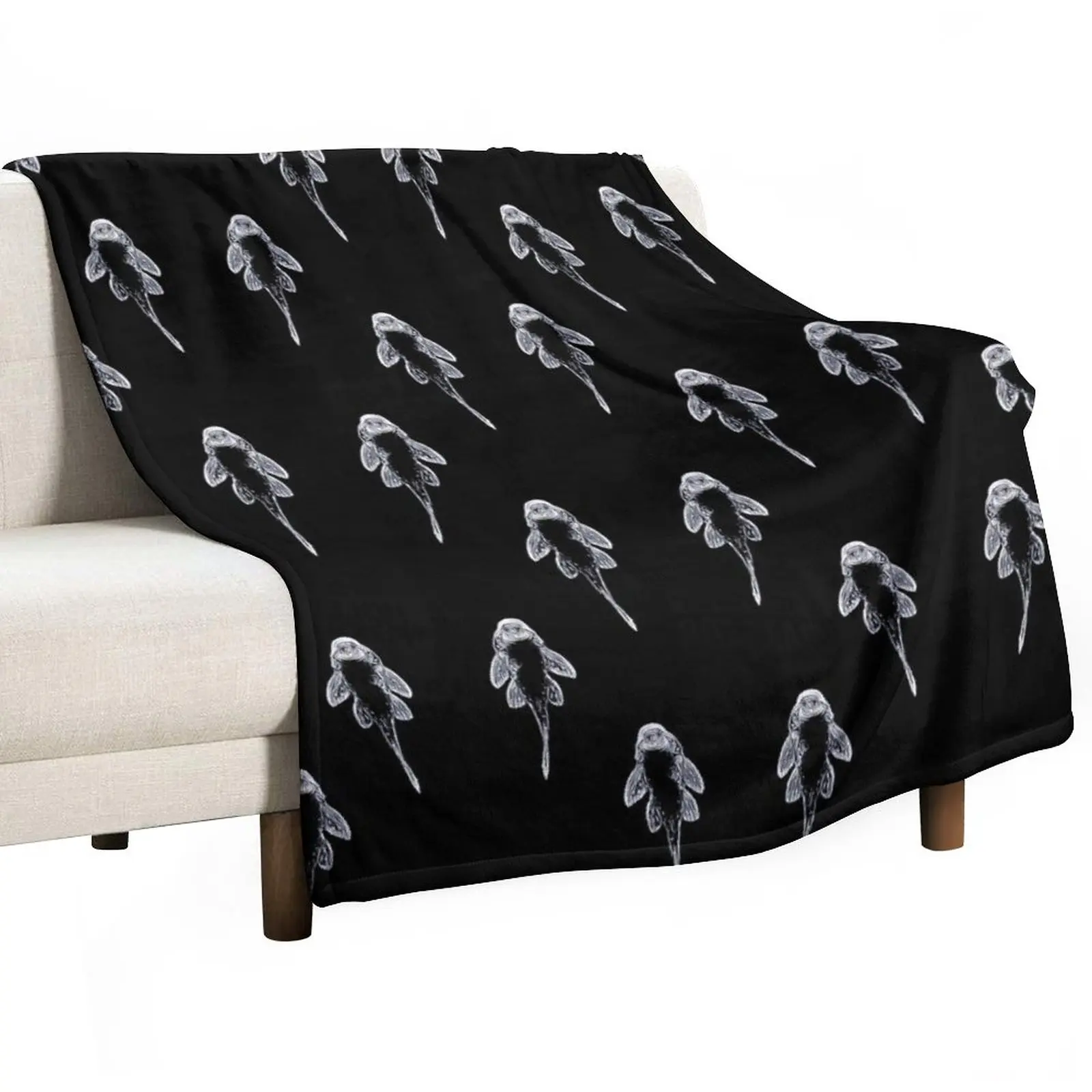 Pleco Plecostomus Sucker Fish Throw Blanket Vintage Blanket Luxury Blanket  For Sofa