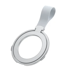Magnetic 3 - Section Ultra - Thin Silicone Ring with 360° Rotation and Strong Suction (Silvery Grey)
