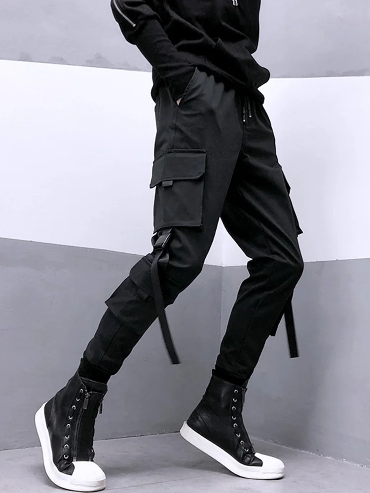 New 2025 Black Cargo Pants Men Summer Hip Hop Streetwear Harajuku Pockets Harem Trousers Joggers Pant Man and Women