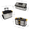 Tool Chest, Stainless-Steel Drawer Organizer with Wheels, Extendable Handle and Tough Latches - Rolling Tool Cabinet 6