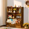 Kids Toy Storage Organizer, Children Small Bookcase and Bookshelf, Toddler Cubby Toy Storage Cabinet, Toy Shelf for Playroom 2