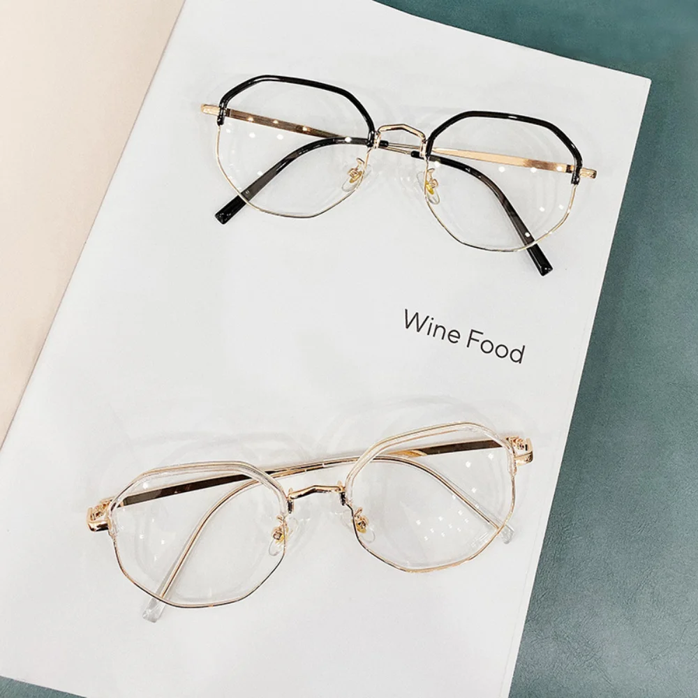 2021 New Anti-blue Myopia Glasses Women&Men Big Oversized Glasses Frame Nearsighted Prescription Glasses -1.0,-1.5,-2.0 To -6.0 4