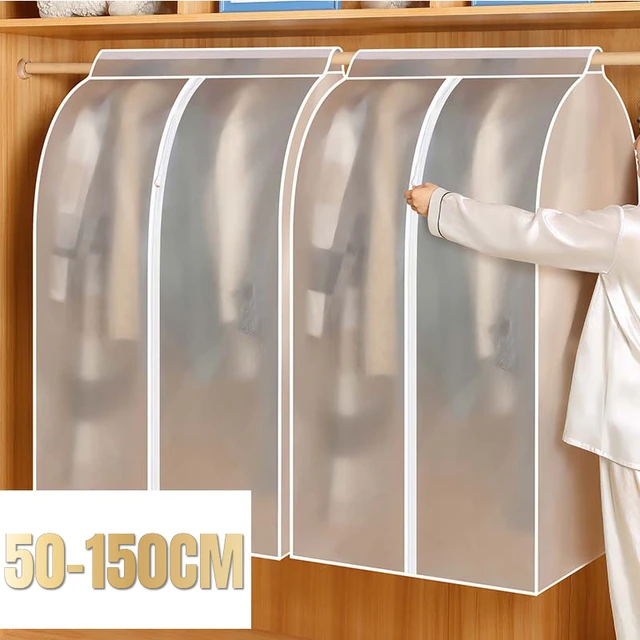 3D Nagy Szekrény Ruházat Tároló Táska Porálló Ruha Öltöny Kabát Vízálló Védőfogadó Szervező