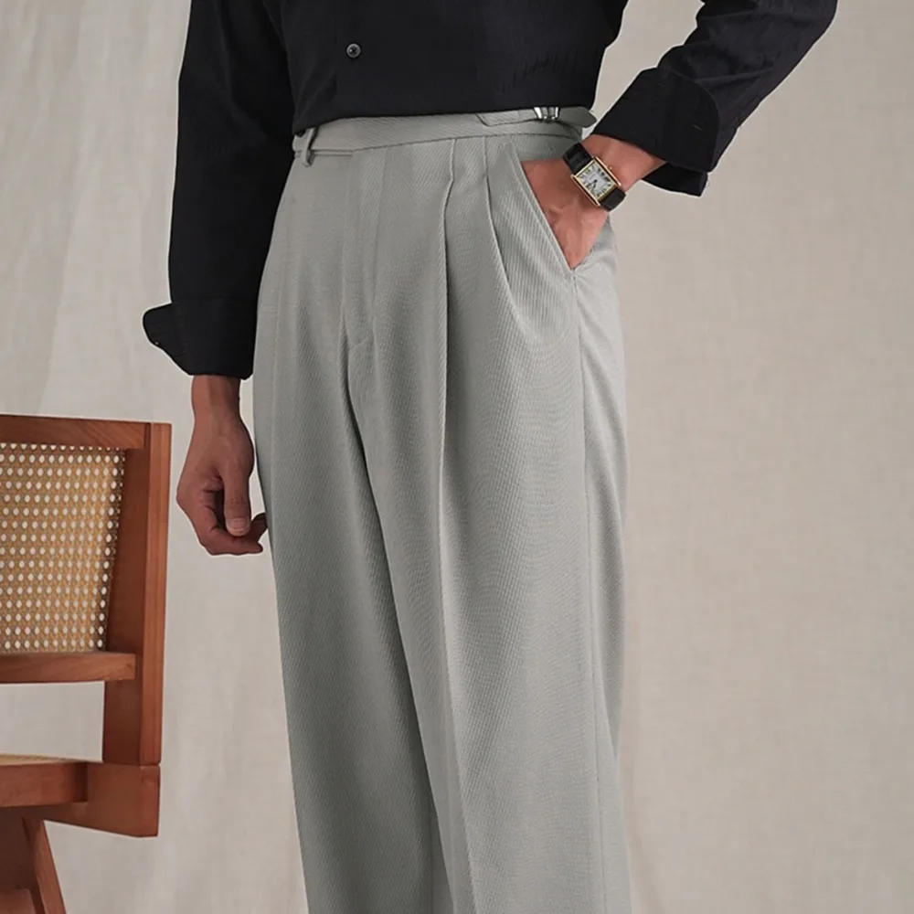 British Style Suit Pant Men Formal Wear Men Dress Pant High Quality Men Dress Pant Business Office Trouser Men Solid Color Pants 4