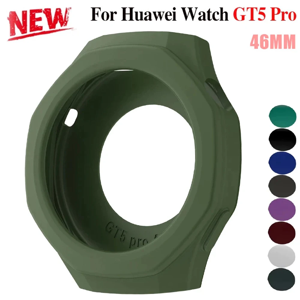 Shockproof Clear Silicone Protective Watch Case - 46mm Cover Shell Replacement