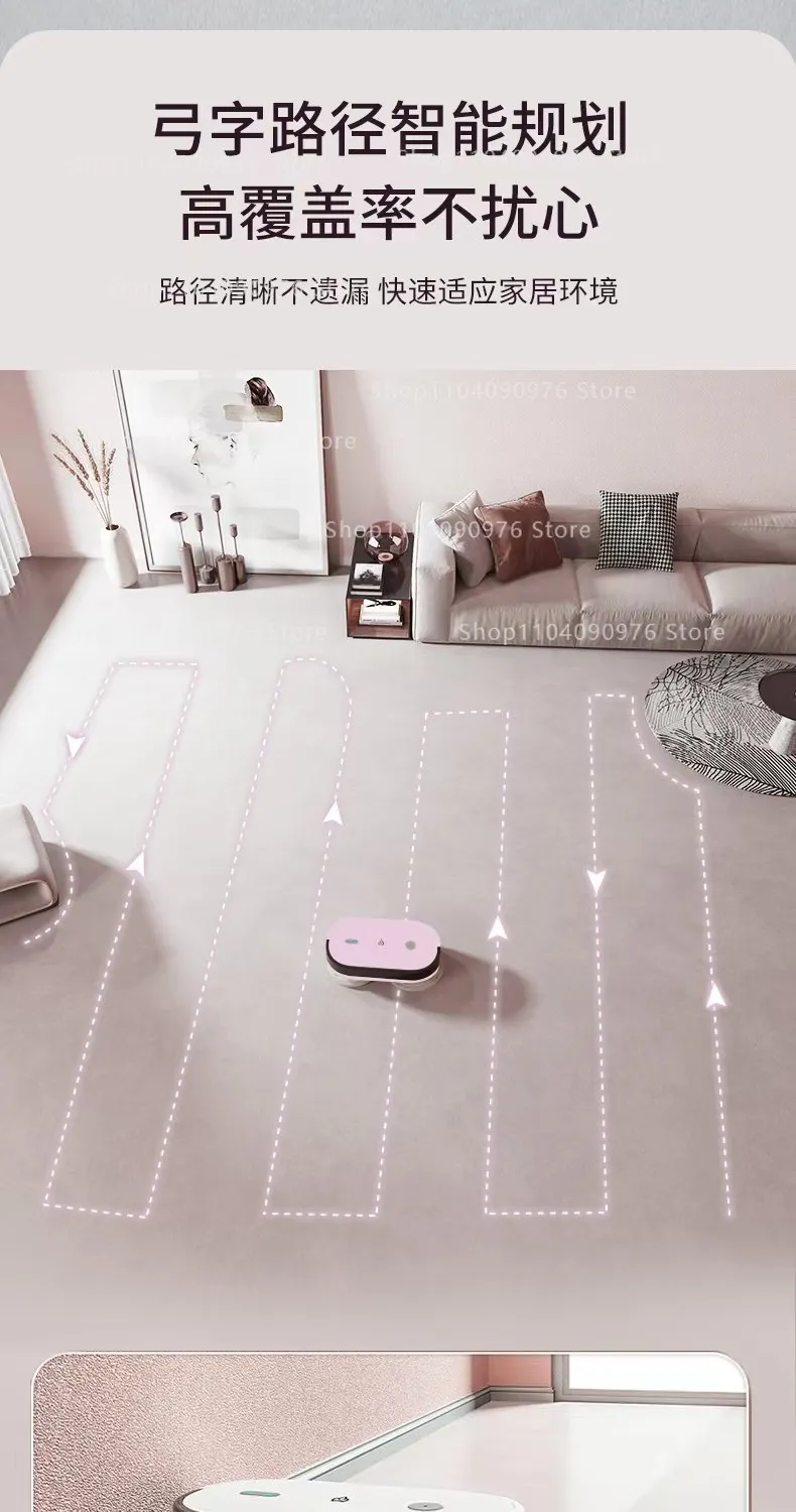 Smart Floor Washing Robot with Dual Mop Auto Mopping Self Cleaning and Humidifyi