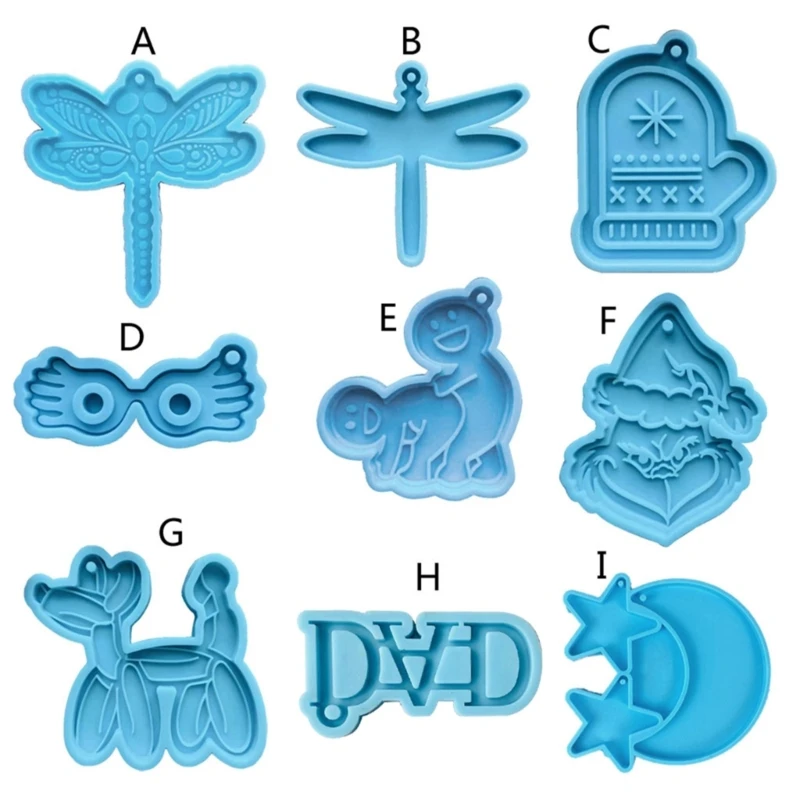 

DIY Gloves Balloon Keychain Silicone Epoxy Mold DIY Ornaments Pendant Jewelry Crafting Mould for Birthday Gift H9ED
