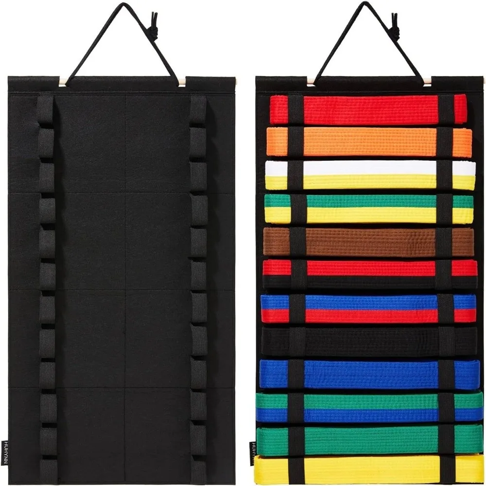 New Portable Karate Belt Display Stand with Hanging Medal Sticks Felt Hanging Bag Storage Rack Lightweight Storage Bag Gift