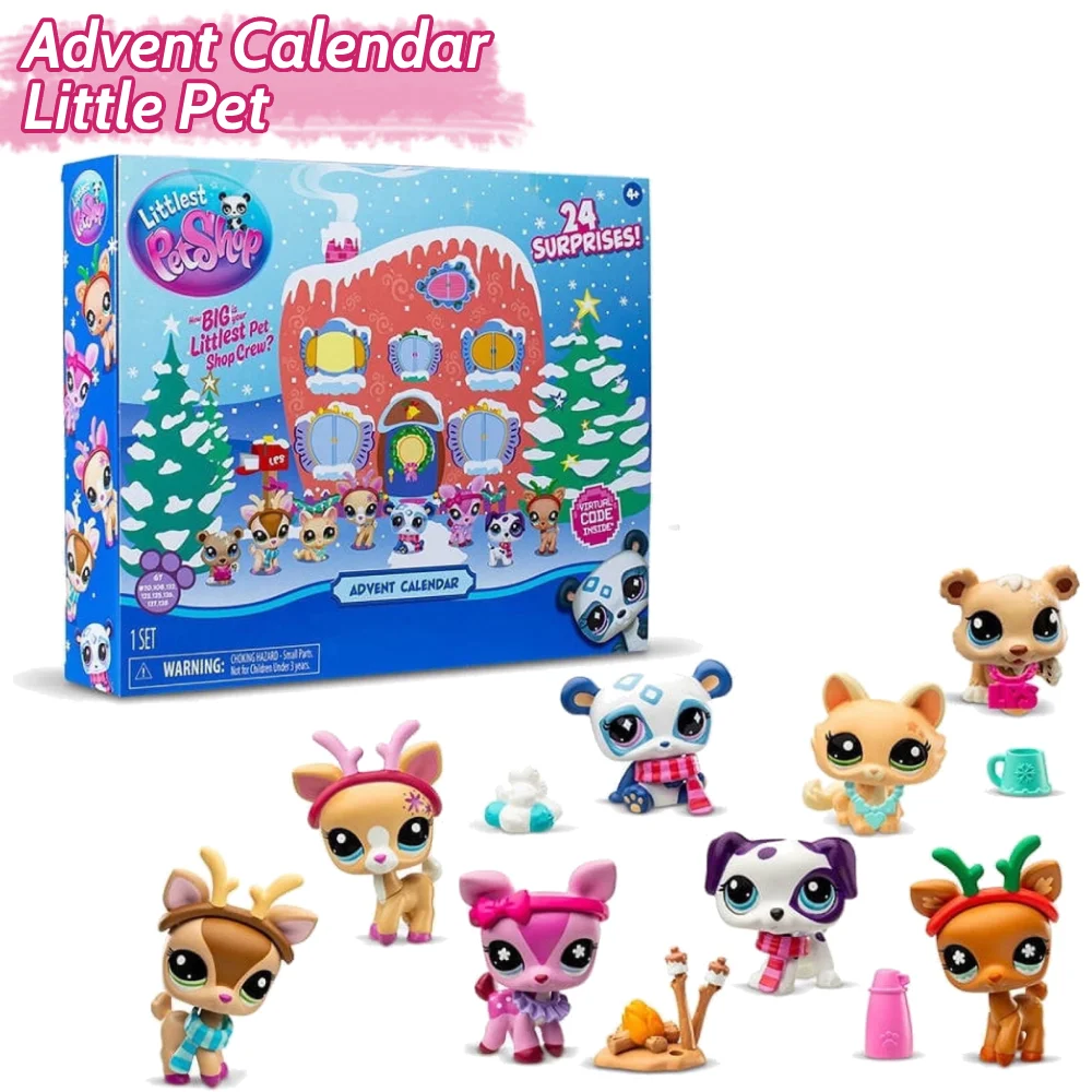 Little Pet Shop Advent Calendar 24 Day Mini Anime Figure Gift Box Christmas Series Collection Xmas New Year Gifts for Kids
