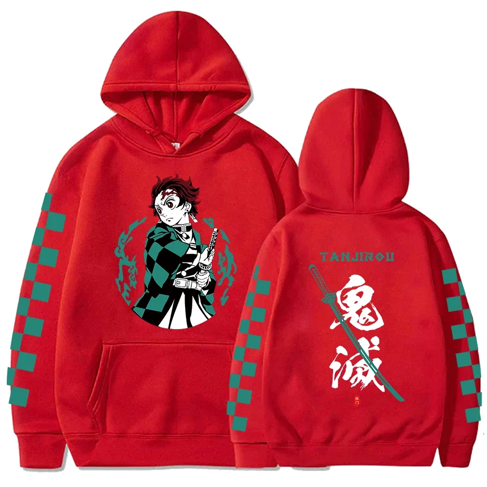 Demon Slayer Japan Anime Plus Size Hoodie Tanjiro Kamado Men Women Sweatshirts Y2k Harajuku Unisex Casual Pullover Clothes Tops 4