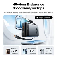 MOVESPEED MSP17 Power Bank 10000 мАч 22,5 Вт Портативное быстрое зарядное устройство и аккумулятор в одном Powerbank со складной вилкой европейского стандарта для смартфона — изображение 5