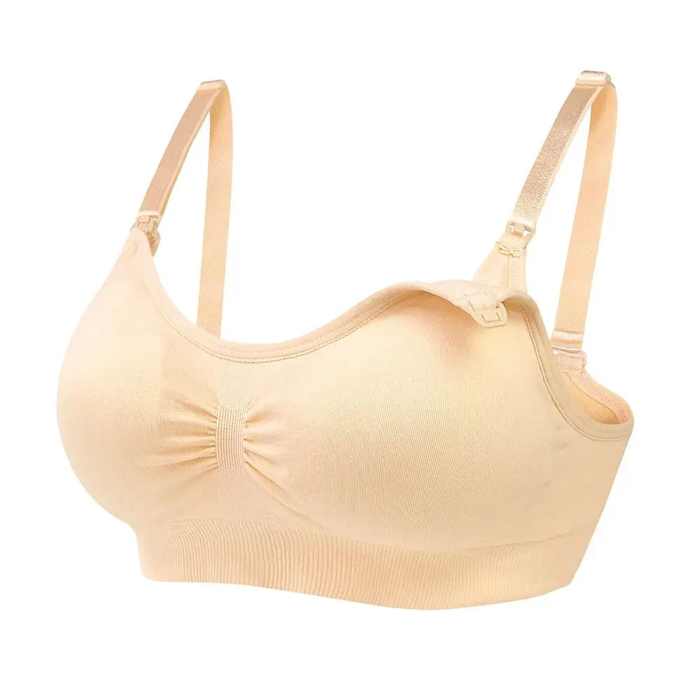 Nursing Bra Maternity Wirefree Full Coverage Breastfeeding Sleeping Bralette Padded