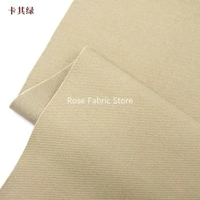 1 Meter Premium Cotton Twill Khaki Cloth Fabric - Carbon Brushed & Washed