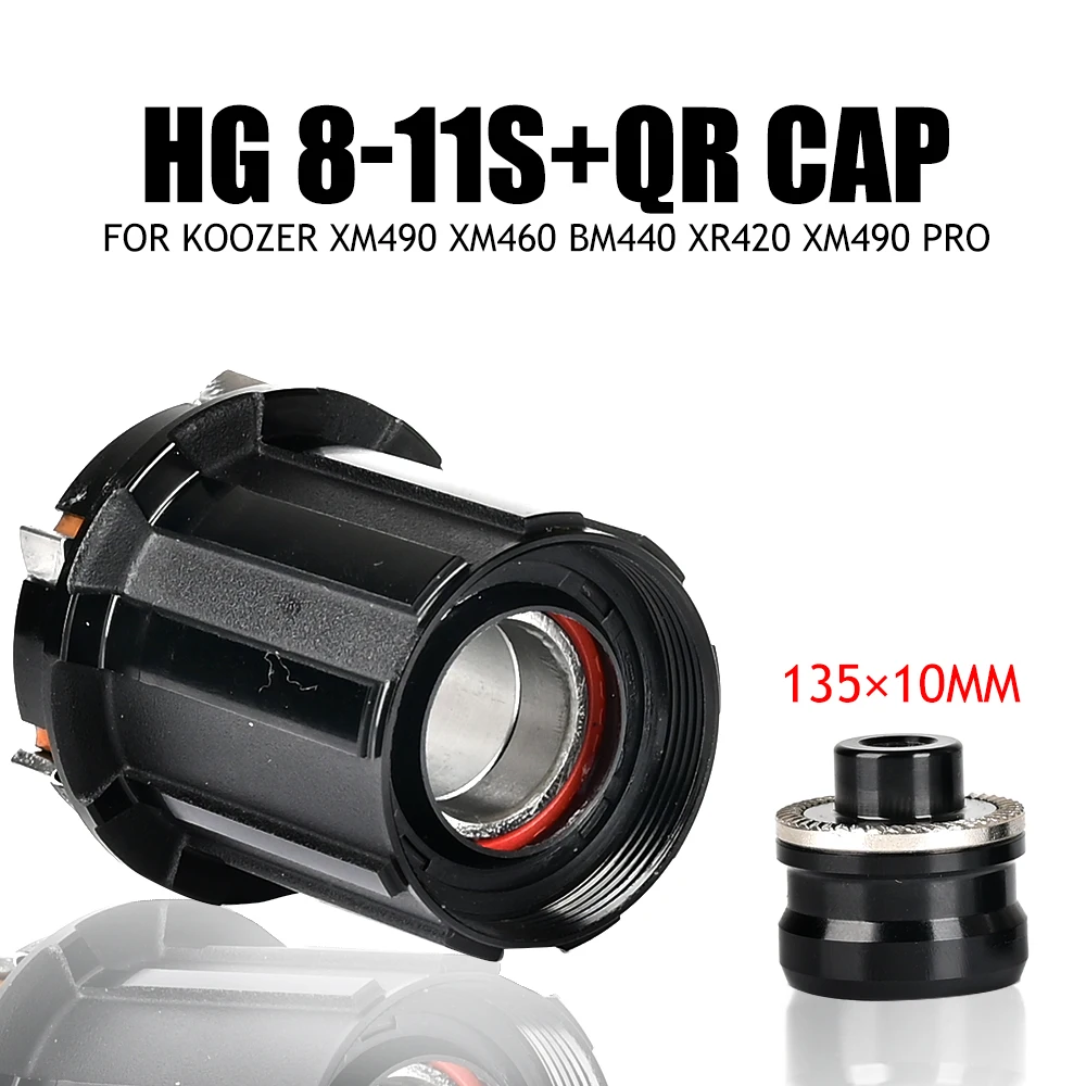 Koozer Freilaufkörper Konverter für XM490 XM490 PRO BM440 XM460 XD HG MS 8-12S QR Thru Endkappen Adapter MTB Nabe – Detail 1