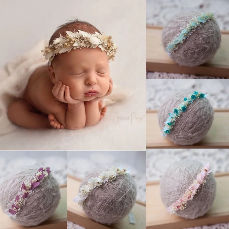 Shining Baby Headband Newborn Photography Props Full Moon Shooting Accessories Infant Photo Hairband Headdress
