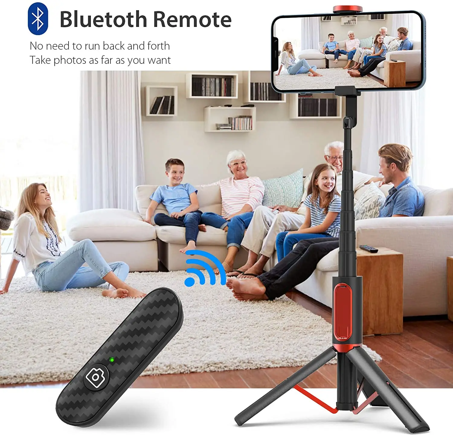Selfie Stick Tripod Phone Stand Holder W/ Wireless Bluetooth Controller Extendable Tripod Monopod for iPhone 11 X Huawei Samsung