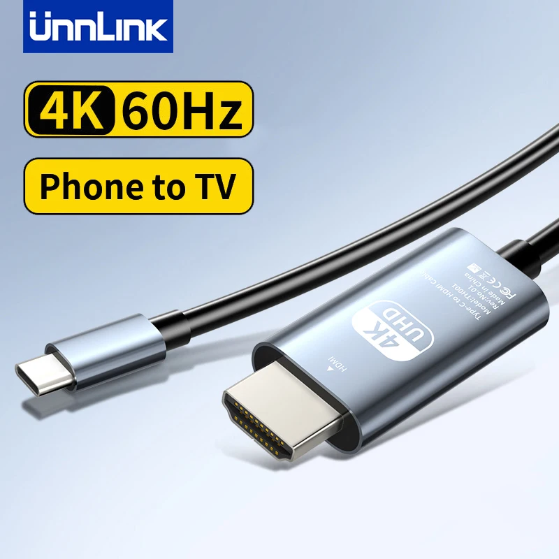 Unnlink Usb C Cavo Hdmi Tipo C A Hdmi 4K 8K Adattatore Convertitore Da Telefono A Tv Per Laptop Per Macbook Pro Air Ipad Samsung