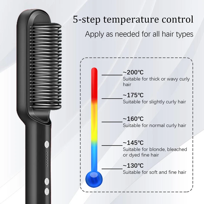 Trending Products 2024 Hair Dryer Comb Curling Irons Beauty Products for Women Hair Brushes Fast Heating Hair Straightener Comb 5