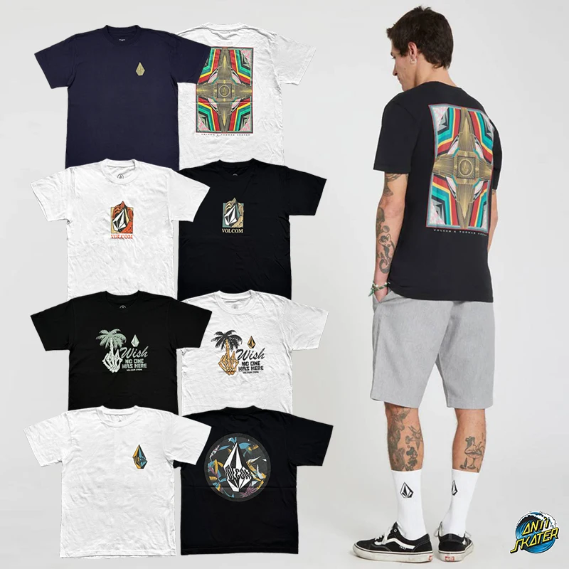 Summer Hardcore Skater American Street Skate T-shirt Cotton Fashion Casual Sports Short Sleeve