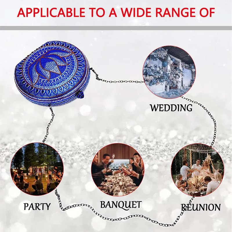 Clutch Bag Luxury High-end Women's 2023 Luxury Shiny Wedding Party Crystal Birthday Christmas Valentine's Day Gift Free