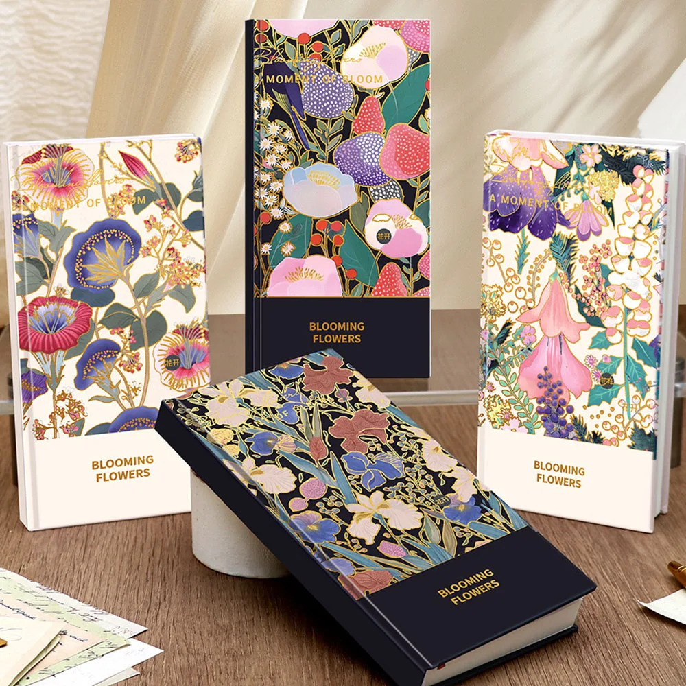 Vintage-Inspired Hardcover Notebook with Thick Lined Pages and Compact Design