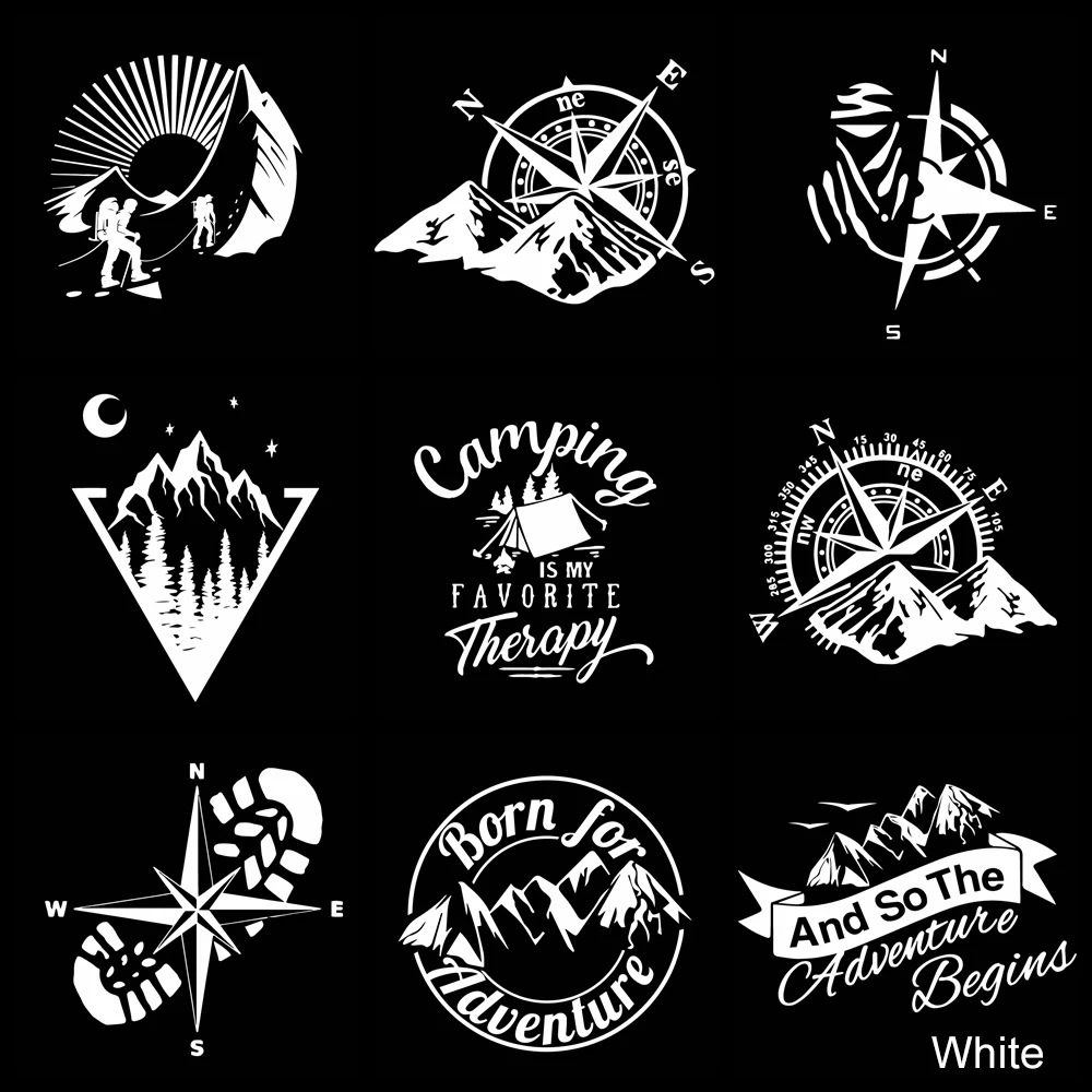 Outdoor Durable Car Sticker Vintage Adventure Compass Vinyl Decal - 12 ...