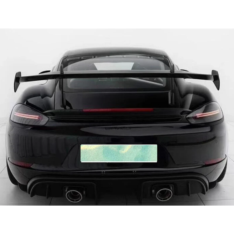 

For Porsche Boxster Cayman 911 718 Real Carbon Fiber Spoiler Wing Car Trunk Rear Lip Body Kit Accessories GT4 Style 2016-2023