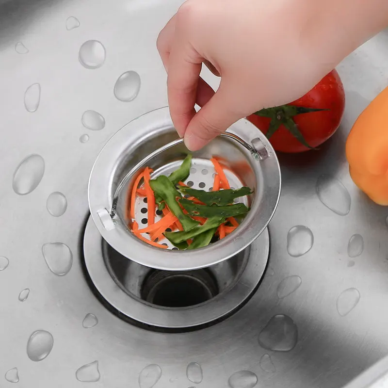 Kitchen Sink Drain Basket Stainless Steel Round Food Vegetables Peel Egg Filter Storage Organizer Sink Filter Kitchen Shelf Rack kitchen sink filter sink strainer sink filter kitchen sink strainer