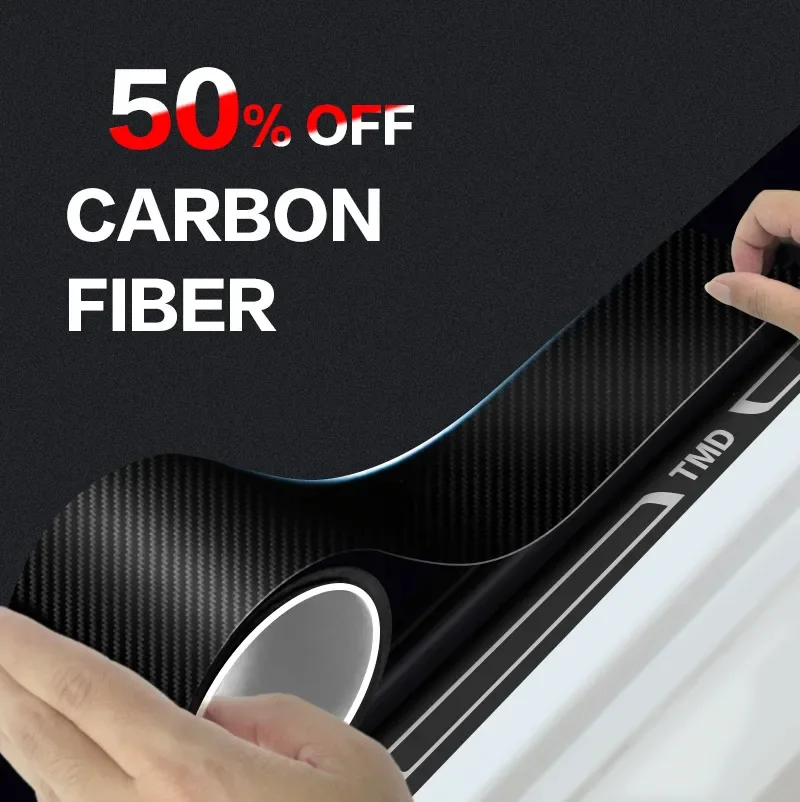 3D Nano Carbon Faser Auto Aufkleber Paste Schutz Streifen Auto Durch Schweller Seite Spiegel Anti Scratch Band Wasserdichte Schutz Film – Detail 1