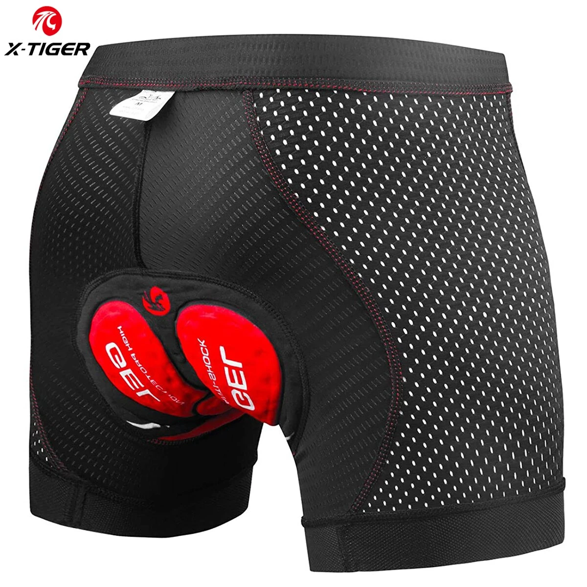 Men Cycling Shorts Gel Pad Breathable Mesh Cycling Underwear Shockproof