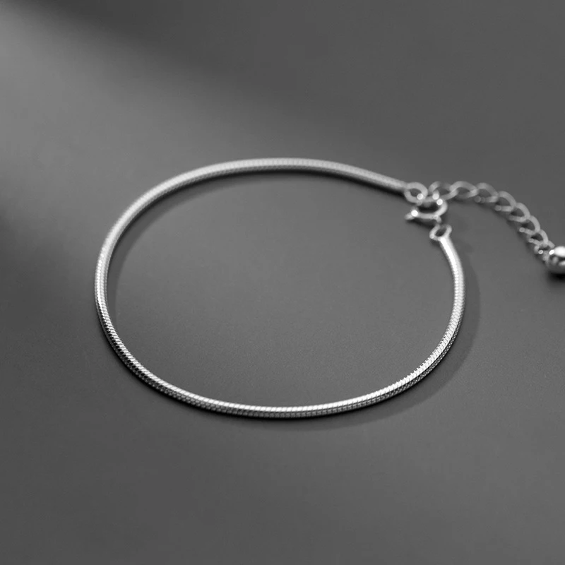Modian Hight Quality 925 Sterling Silver Fashion Classic Snake Chain Bracelet Anklet Link for Women Fine Jewelry Bijoux