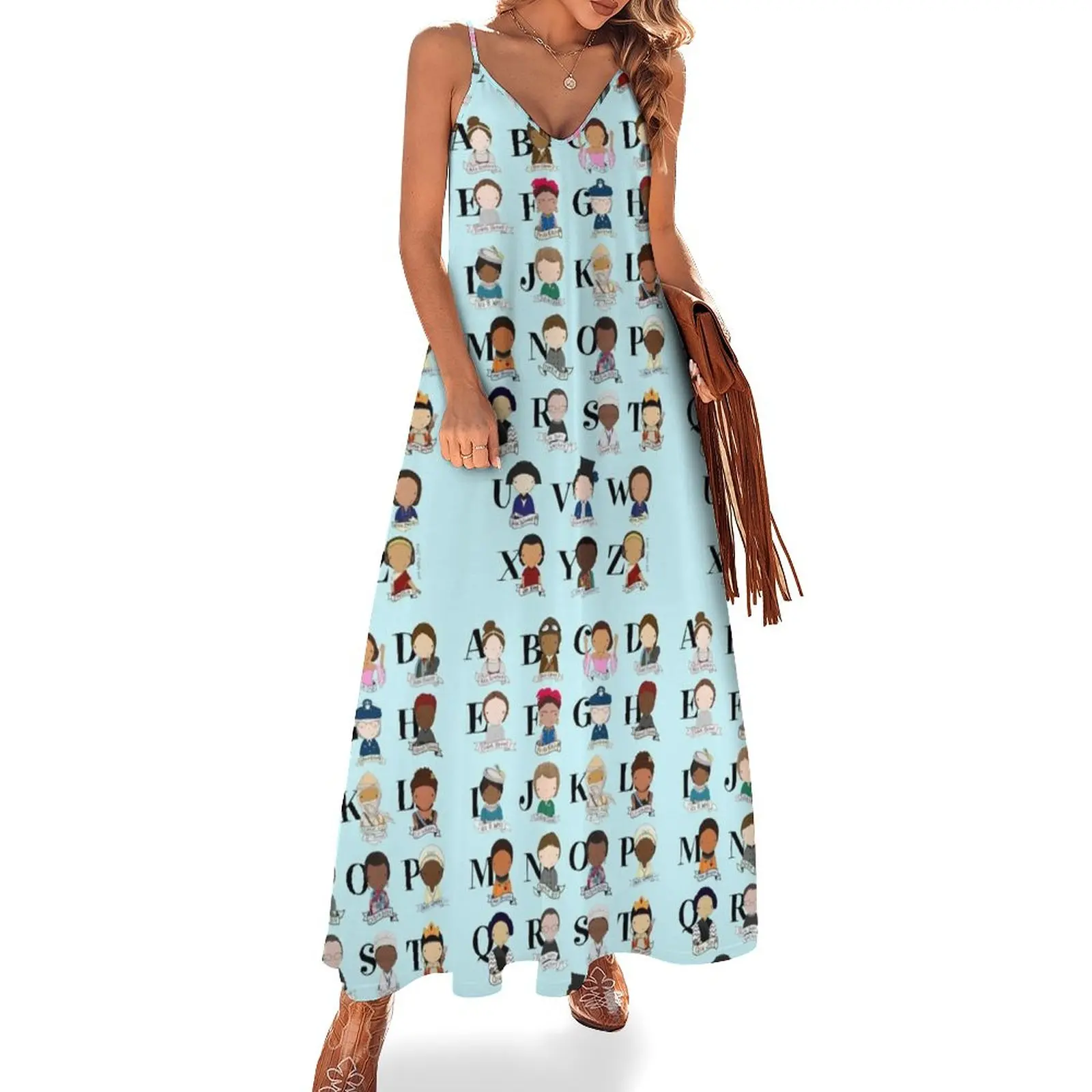

Awesome Woman Alphabet Sleeveless Dress women evening dress bandage dress