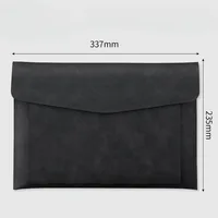 A4 Leather Document Bag Storage Bag  Large Capacity Double-layer File Folder Business Official Briefcase 3