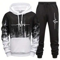 Automne hiver haute qualité hommes survêtement décontracté Jogging hommes polyvalent sweats pantalons de survêtement mode quotidien sport sweats à capuche ensemble 3