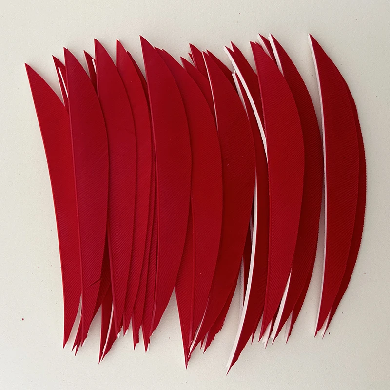 50 Pcs 5" IBOUNFOX Turkey Arrow Feather Shuttle Shape Archery Feather Fletching 5 Inch for Arrow Accessories -Right Wing