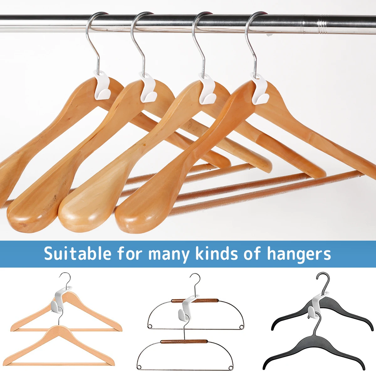 Clothes Hanger Connector Hooks 40pcs Space Saving Hanger Extender