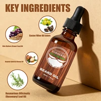 Huile de barbe Jojoba au romarin biologique – Parfum léger, non gras et boisé – Pour le soin des barbe sèche et grossière 30 ml 3