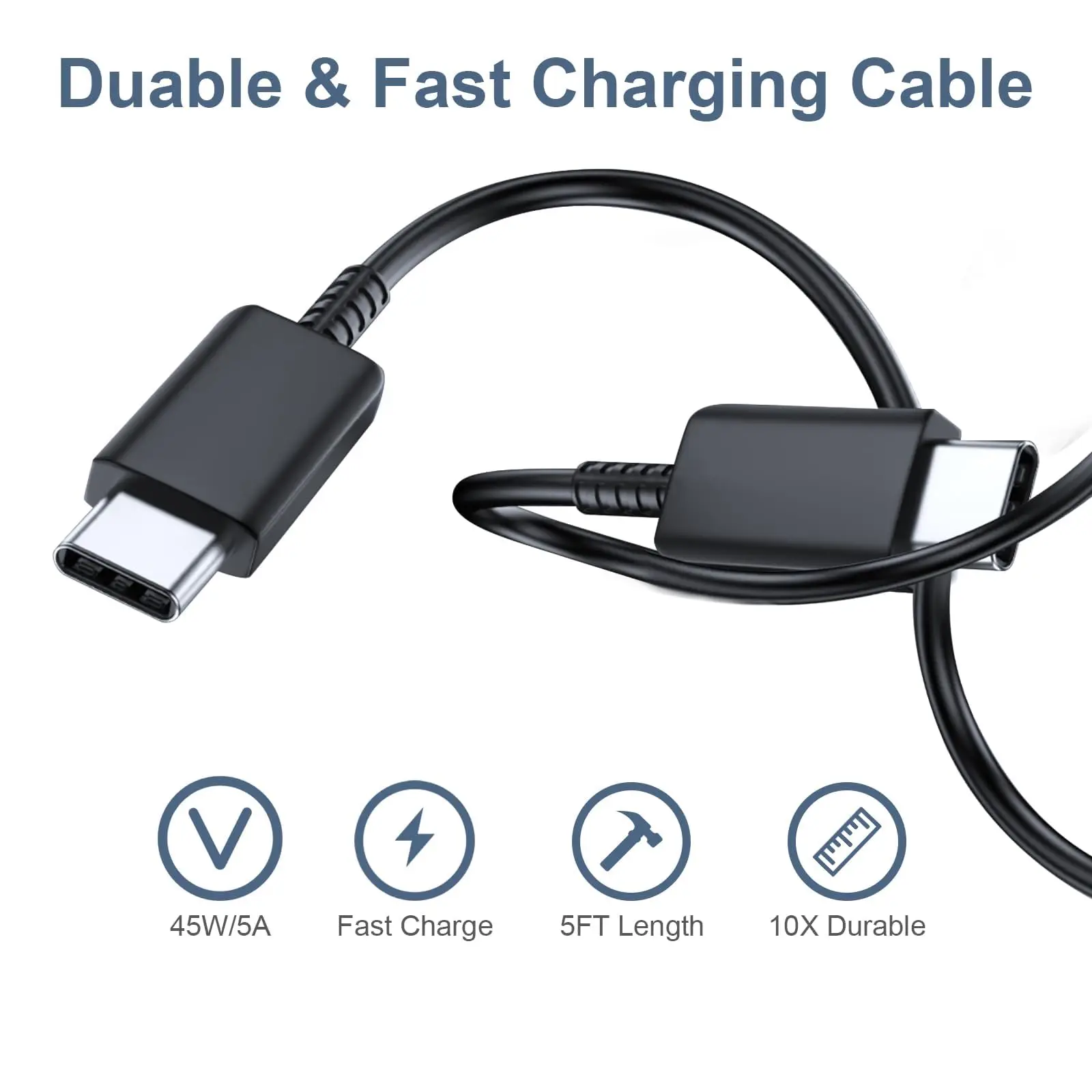 FasChageek 45W USB-C Extra Fast Charger with 1.5m Cable