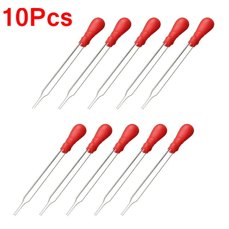 10 Pcs Chemical Experiments Rubber Tip Dropper Glass Straw Laboratory