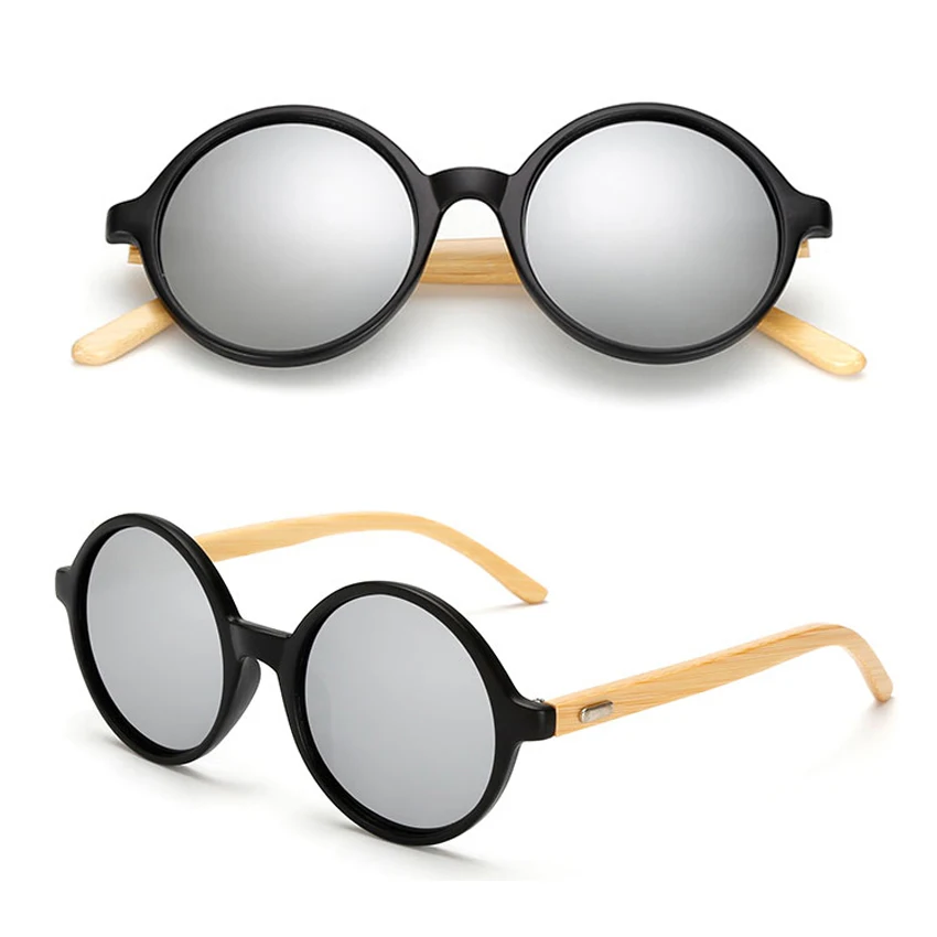 

FOENIXSONG Women's Round Sunglasses for Men Women Bamboo Arm Men's UV400 Vintage Glasses Eyewear Gafas очки Oculos Lentes