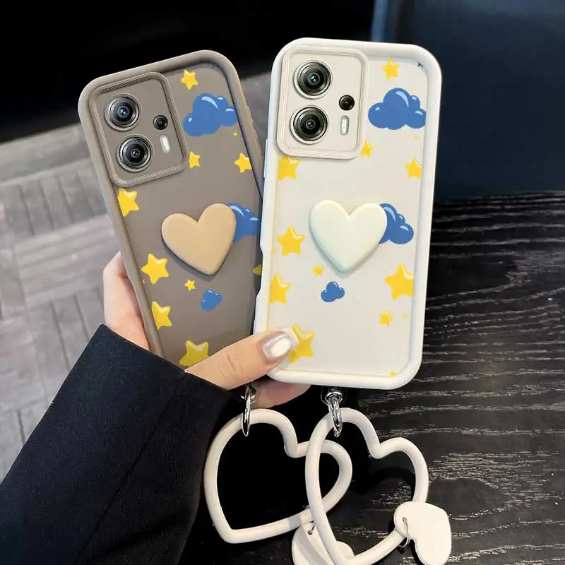 Yellow Star Phone Case Set with Lanyard and Craft Embellishments (3pcs)