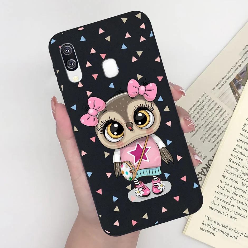 Cute Cat Flower Cartoon Pattern Shockproof Soft Phone Case with Colorful Matte Back Cover