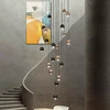 Modern home decor led lights pendant light lamps forstaircase Chandeliers for living room hanging light indoor lighting 1
