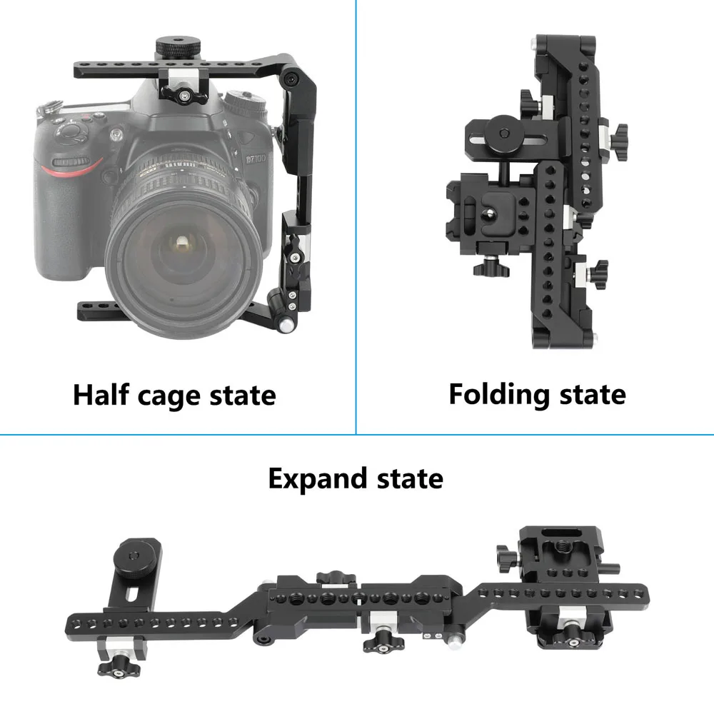 Foldable Half Cage Kit with Arca-Type Baseplate For FX30/FX3 Camera Rabbit Cage