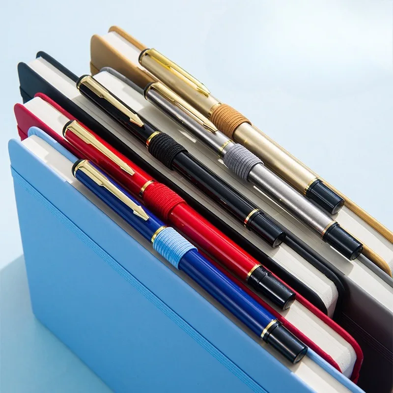 Premium Monochrome PU Leather Notebook with Elastic Strap