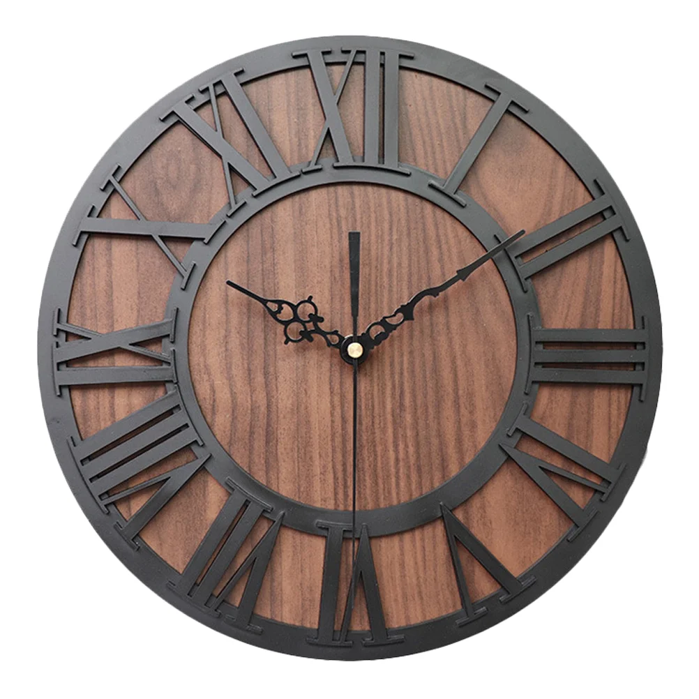 

Roman Digital Wall Clock Simulation Wooden Wall Clock Roman Number Craft Wall Clock Acrylic Wall Clock (Black Shipment without