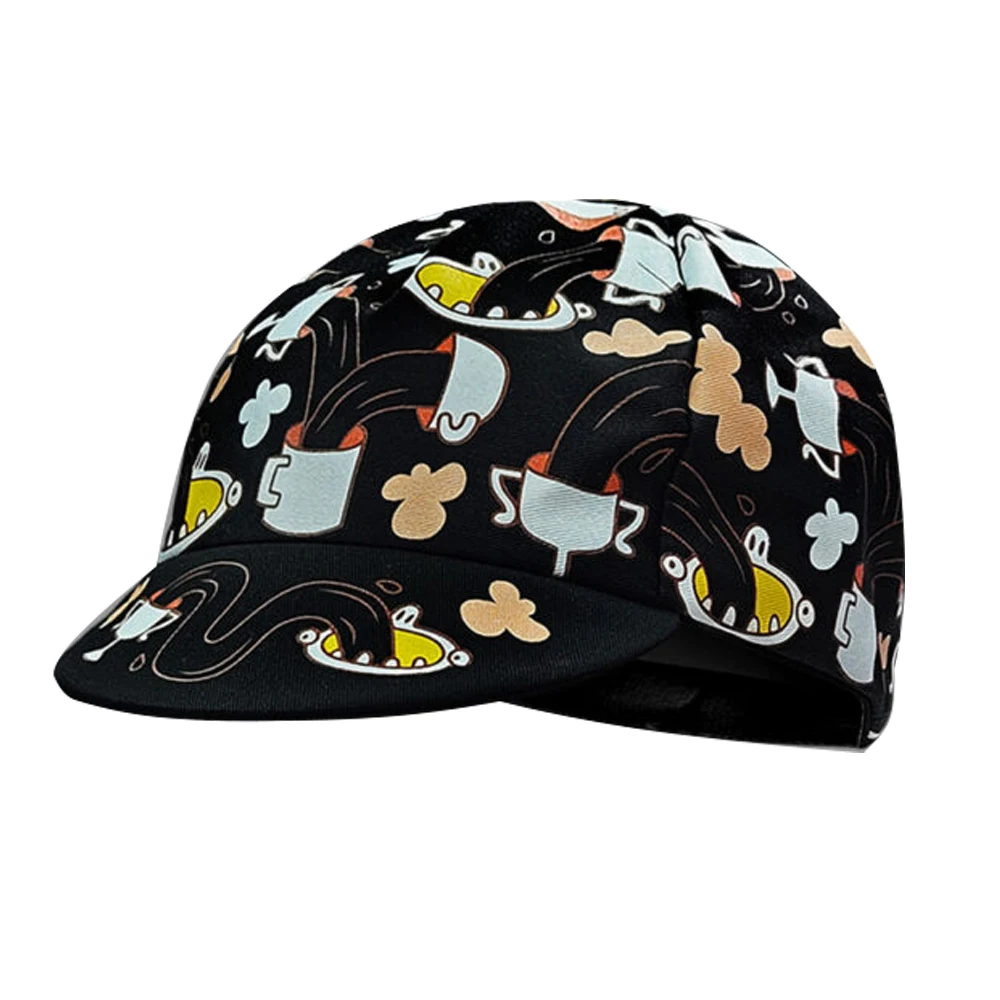 Multiple Coffee Donuts Styles Cycling Cap Men Women Black White Cycling Hat Quick-Drying Polyester Summer Cycling Hat Molteni 4