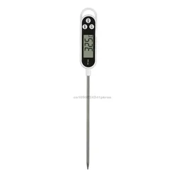 Precision Digital Kitchen Cooking Thermometer with LCD Display - 2pcs (White)