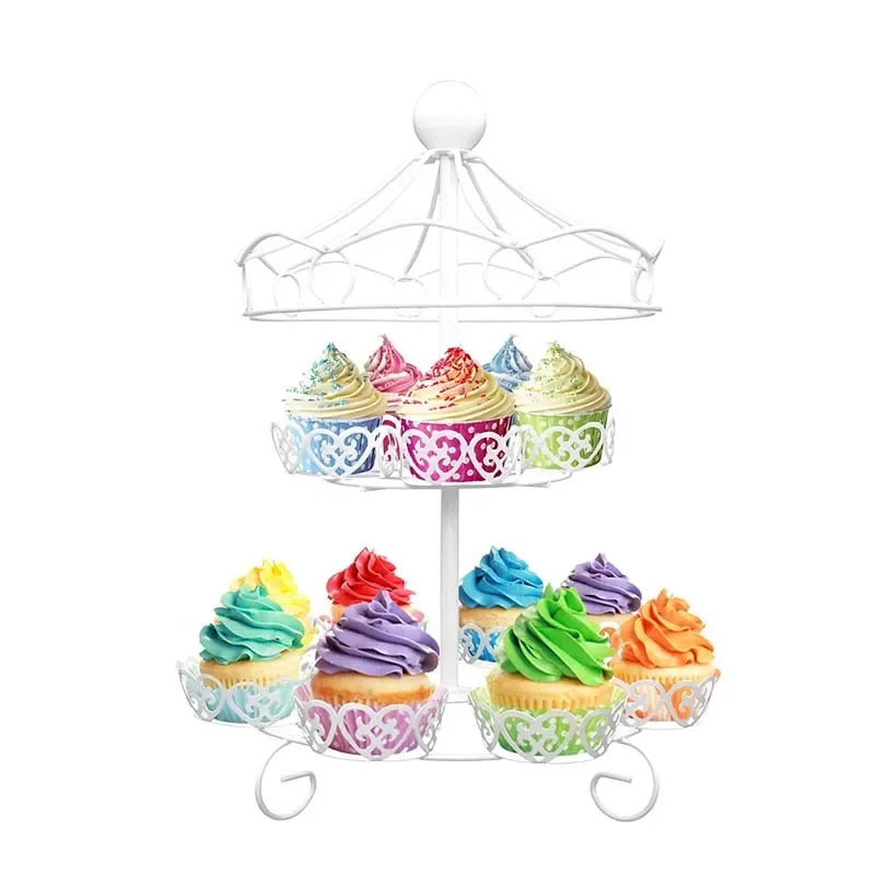 Wedding White Table Cake Cupcake Dessert Display Tray Party Decor Cake Stands for Kids Birthday Party Decorating Bakeware