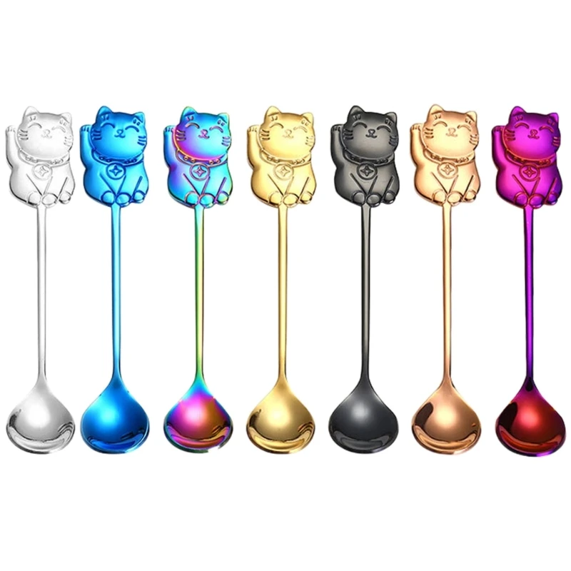 

Tea Coffee Dessert Spoon Stainless Steel Stirring Spoons Teaspoon Dropship